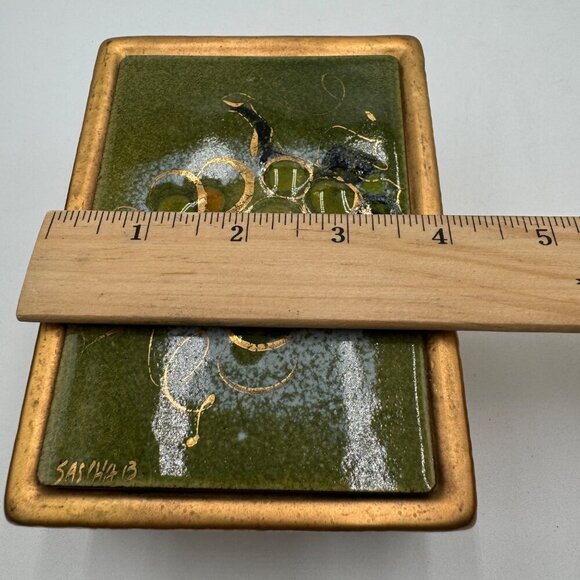 SASHA BRASTOFF  SIGNED MID CENTURY CERAMIC BOX ART Trinket - Picture 13 of 14